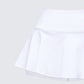 Pippa White Ruffle Tiered Skort