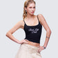 Atara Black Slogan Cami Top