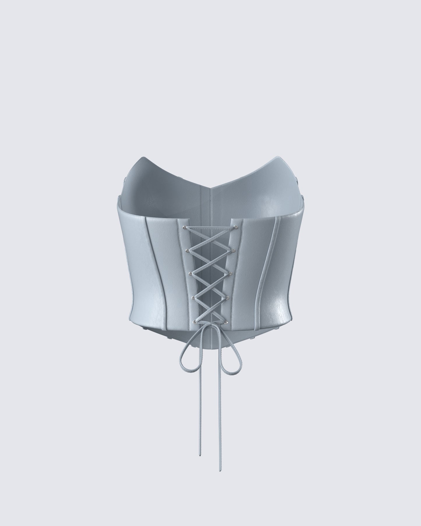 Tui Grey Vegan Leather Corset Top