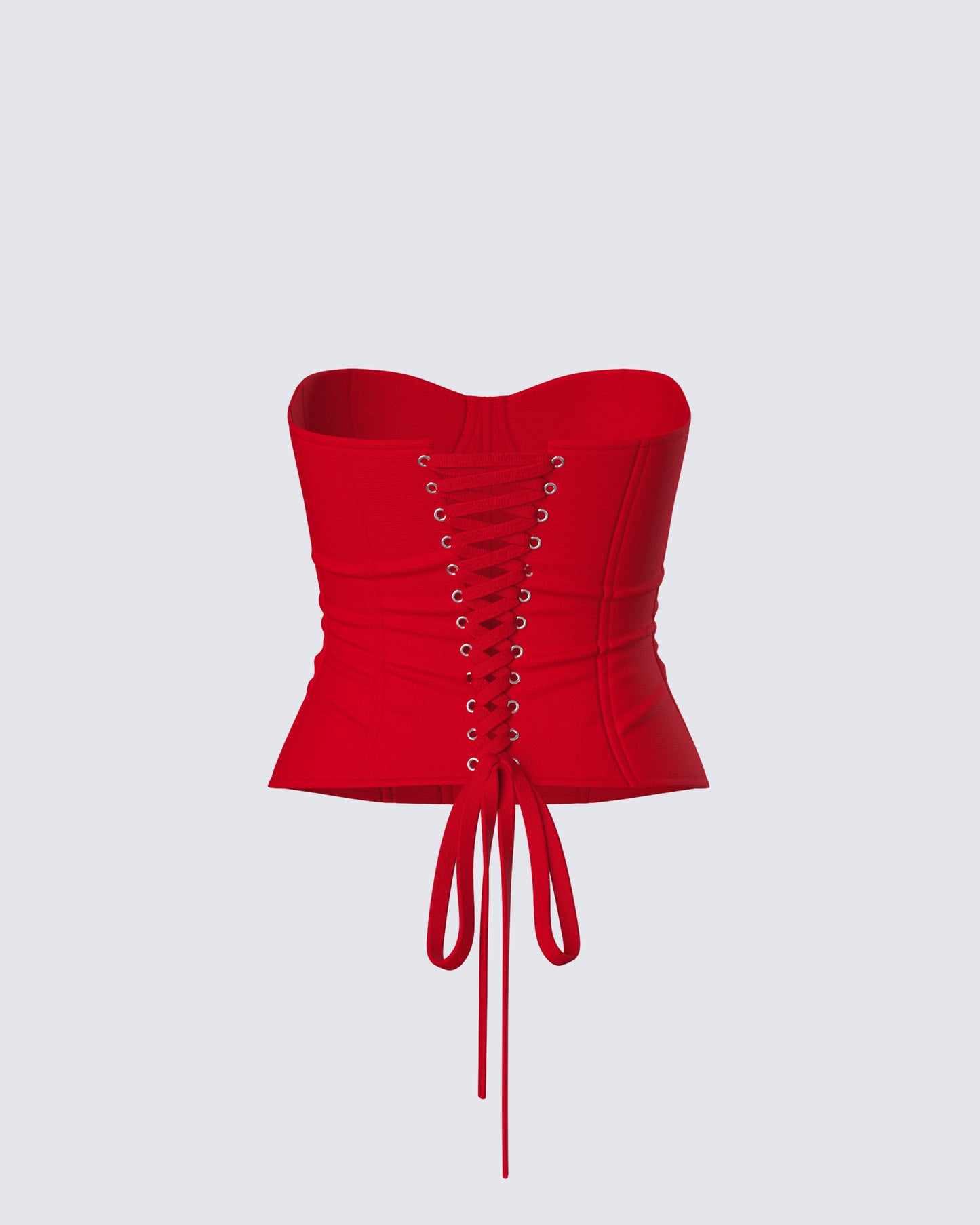 Tayah Red Mesh Corset Top