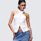 Elina Cream Halter Neck Waistcoat