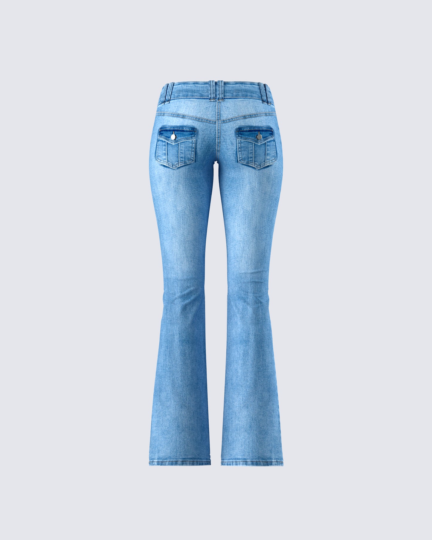 Bri Blue Denim Patch Pocket Jean