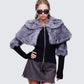 Talia Black Fur Cape Cardigan