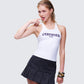 Phoenix White Ribbed Graphic Tank
