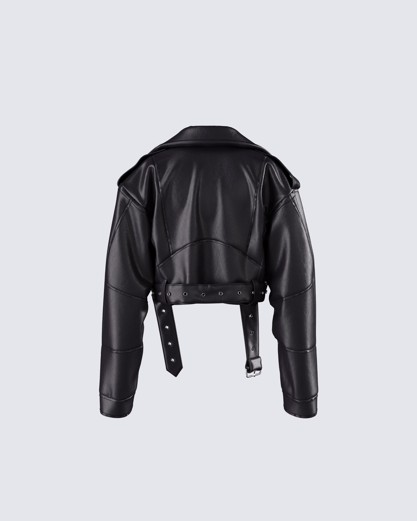 Robyn Vintage Black Cropped Moto Jacket