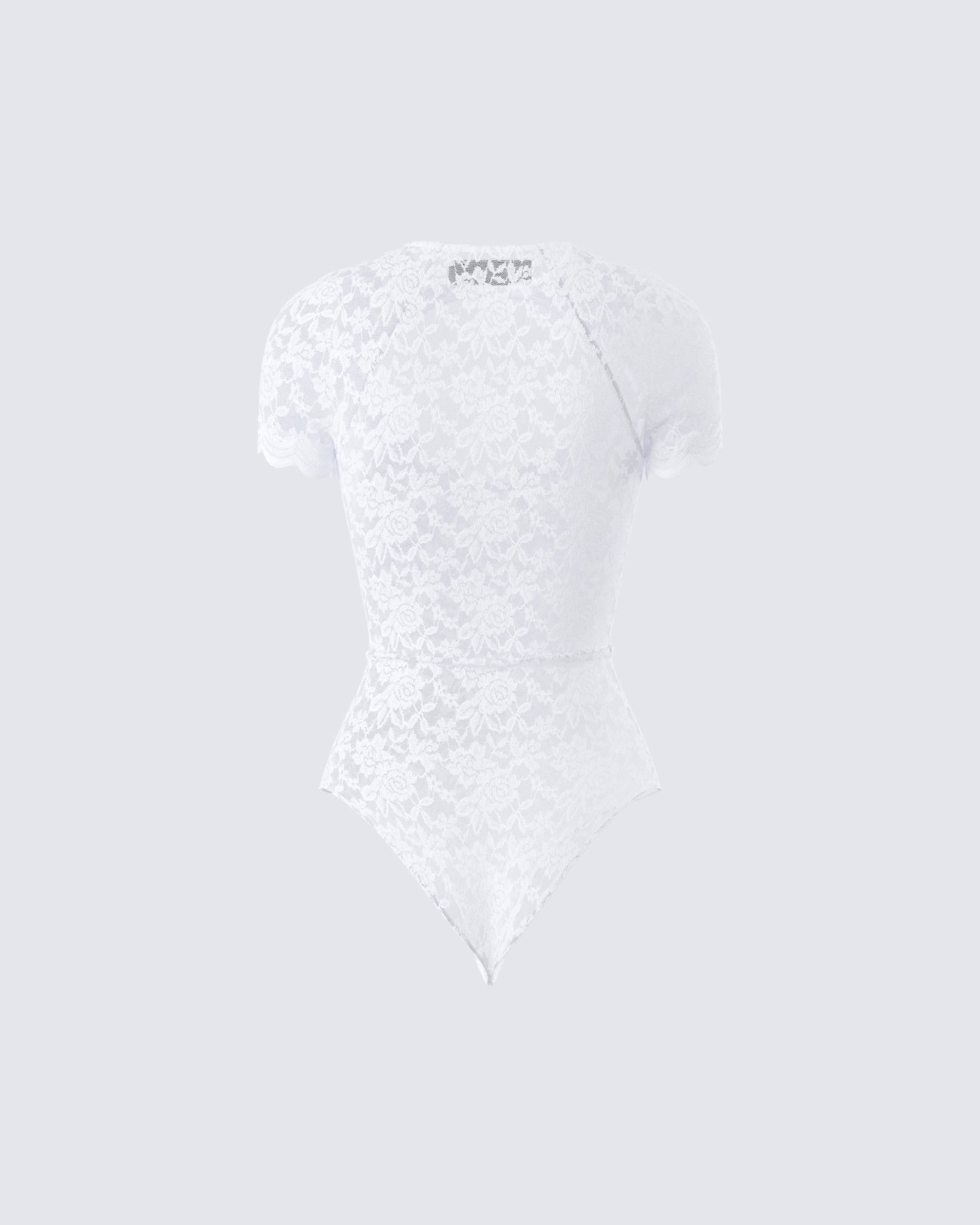 Romona White Lace Cut Out Bodysuit