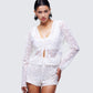 Keturah White Embroidered Lace Cardigan
