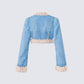 Kaiana Blue Denim Cropped Jacket