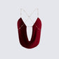 Ginger Burgundy Backless Cowl Top