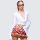 Khalia White Deep Plunging Top