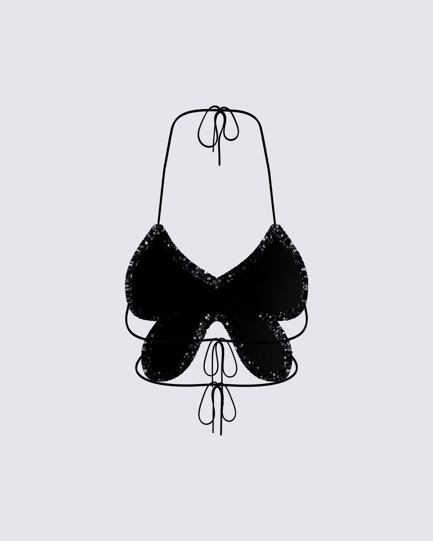 Amelie Black Butterfly Top