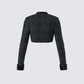 Pippa Black Tweed Cropped Jacket