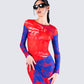 Kavya Multi Print Mesh Maxi Dress
