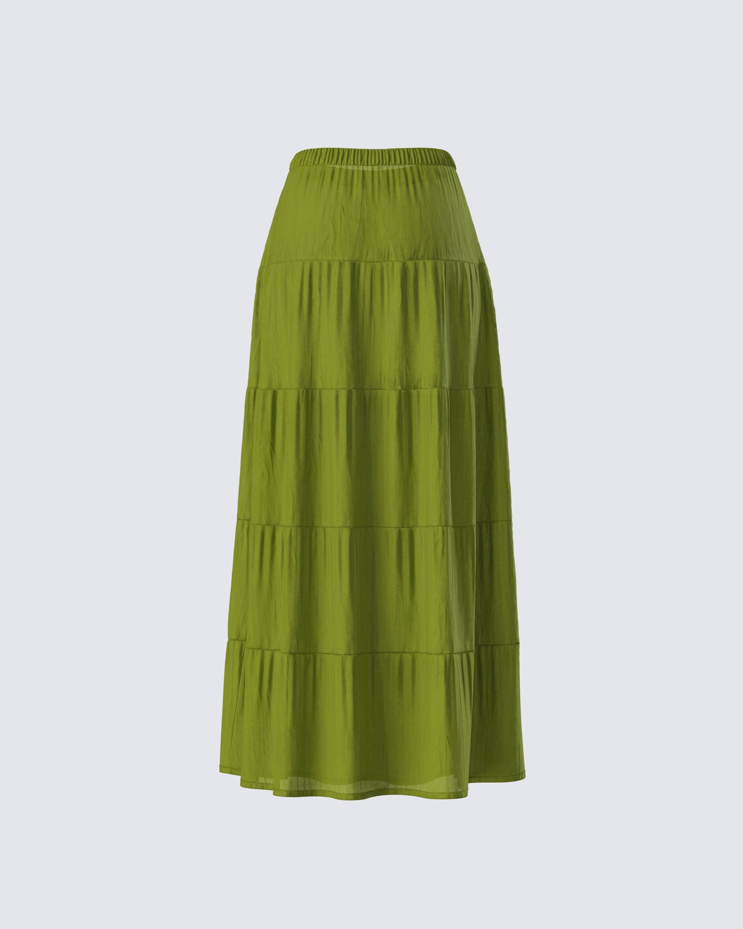 Didi Green Tiered Maxi Skirt