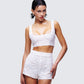 Keturah White Embroidered Lace Bra Top