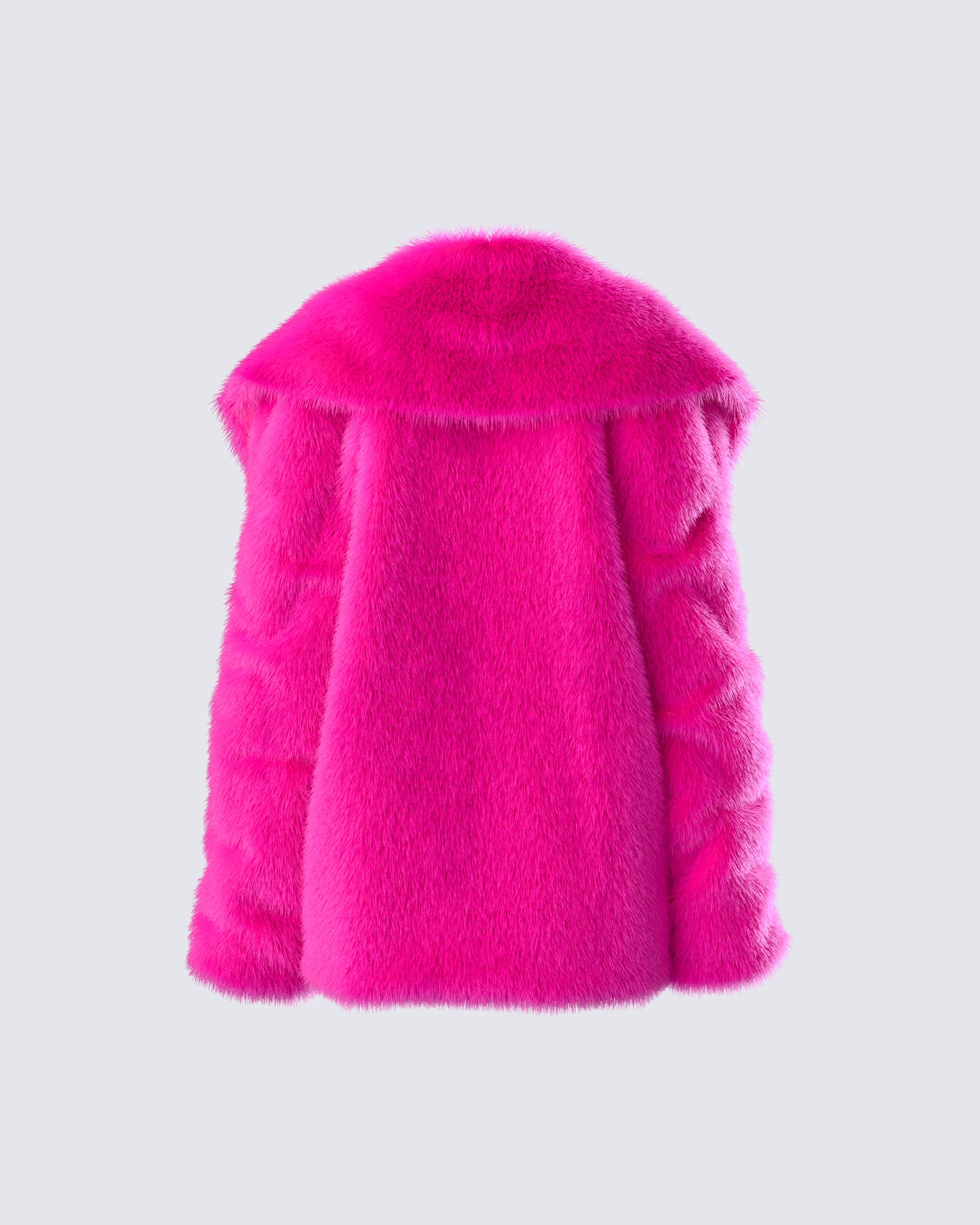 Rosamond Hot Pink Vegan Fur Jacket