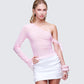 Sylphine Pink Mesh Asymmetric Top