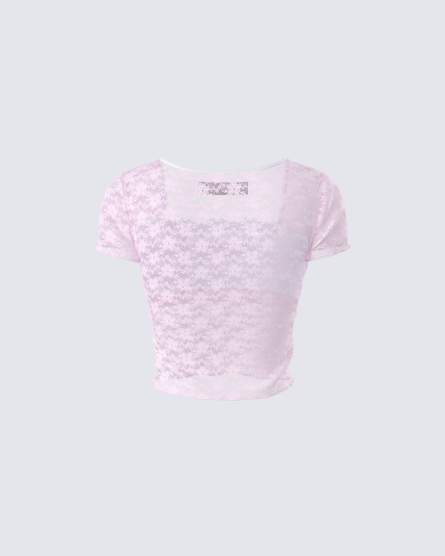 Stefanie Pink Lace Top