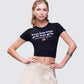 Hema Black Slogan Baby Tee
