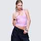 Nixie Pink Lace Up Tank