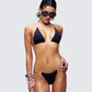 Beth Black Clear Strap Bikini Top