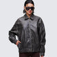 Hallow Brown Vegan Leather Jacket
