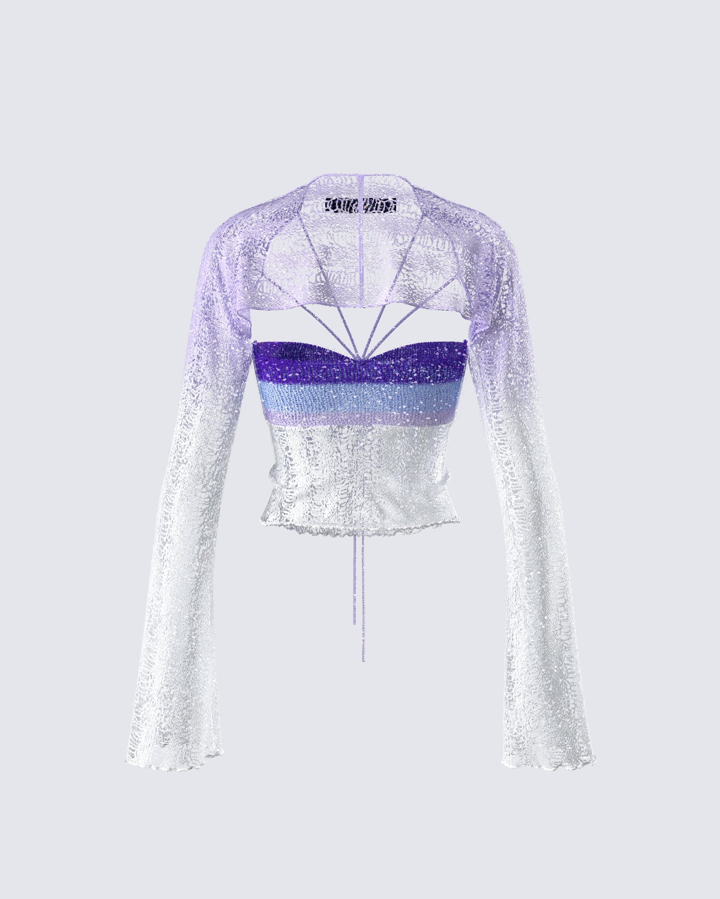 Vanessa Purple Sequin Knit Top