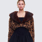 Kenza Brown Faux Leopard Fur Jacket