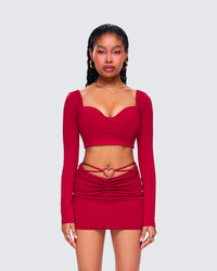 Venetia Red Sweetheart Top