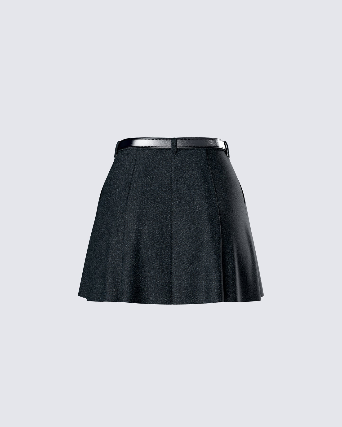 Perla Black Pleated Mini Skirt