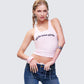 Joel Pink Ribbed Slogan Tank