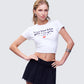 Hema White Slogan Baby Tee