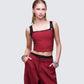 Scarlette Red Pinstripe Corset Top