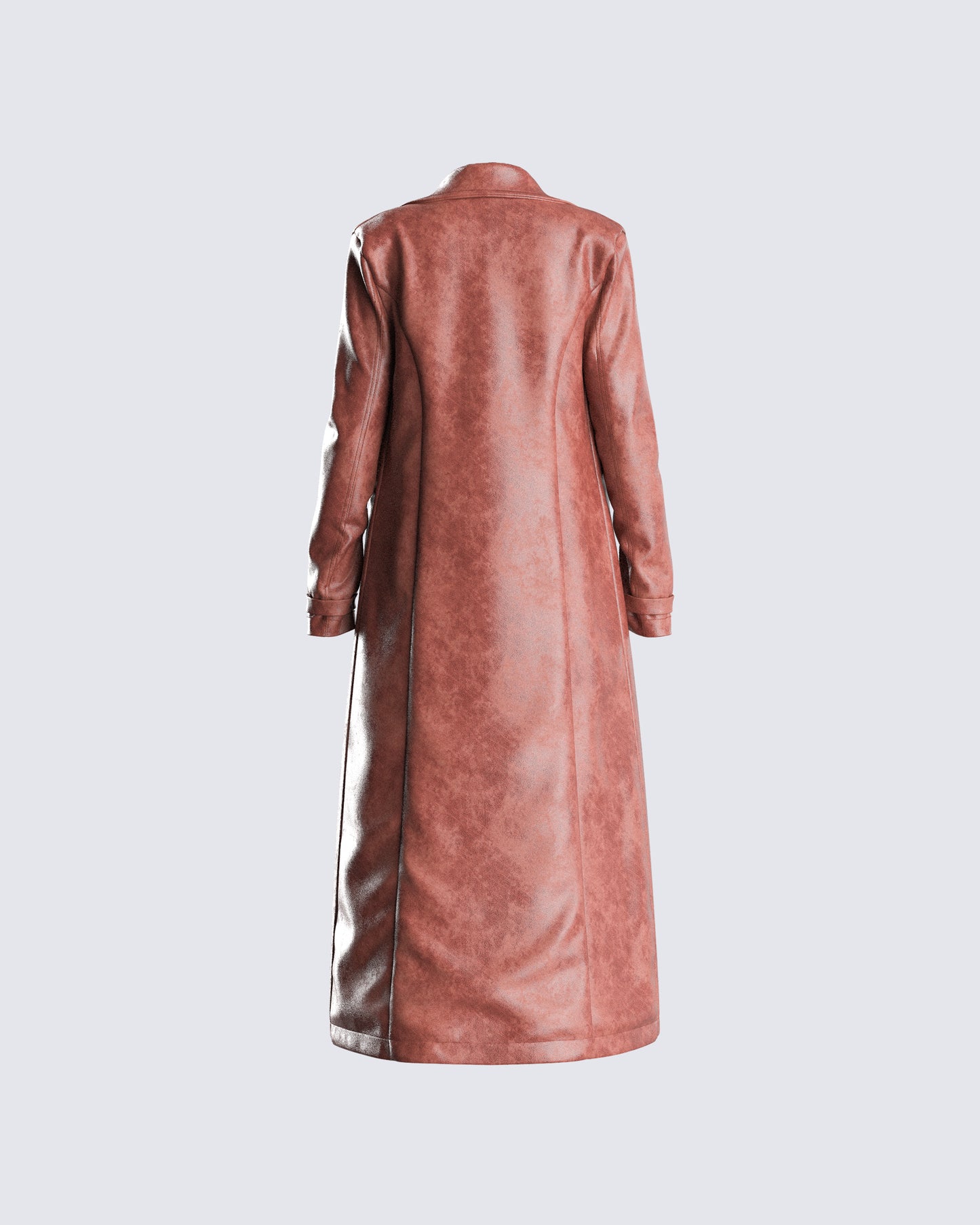 Lu Brown Vegan Leather Coat