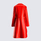 Nadja Red Vegan Leather Coat