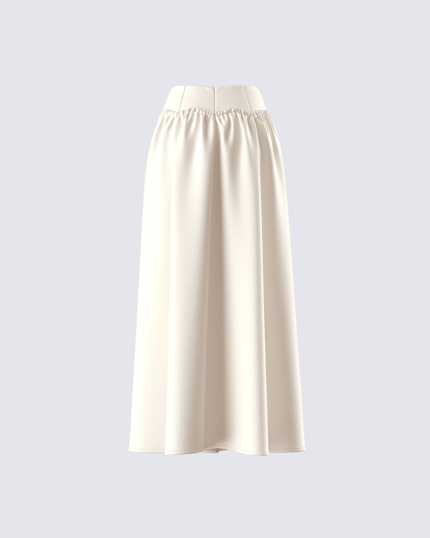 Orla Cream Ruched Maxi Skirt