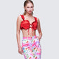Thelma Red Padded Heart Bra Top