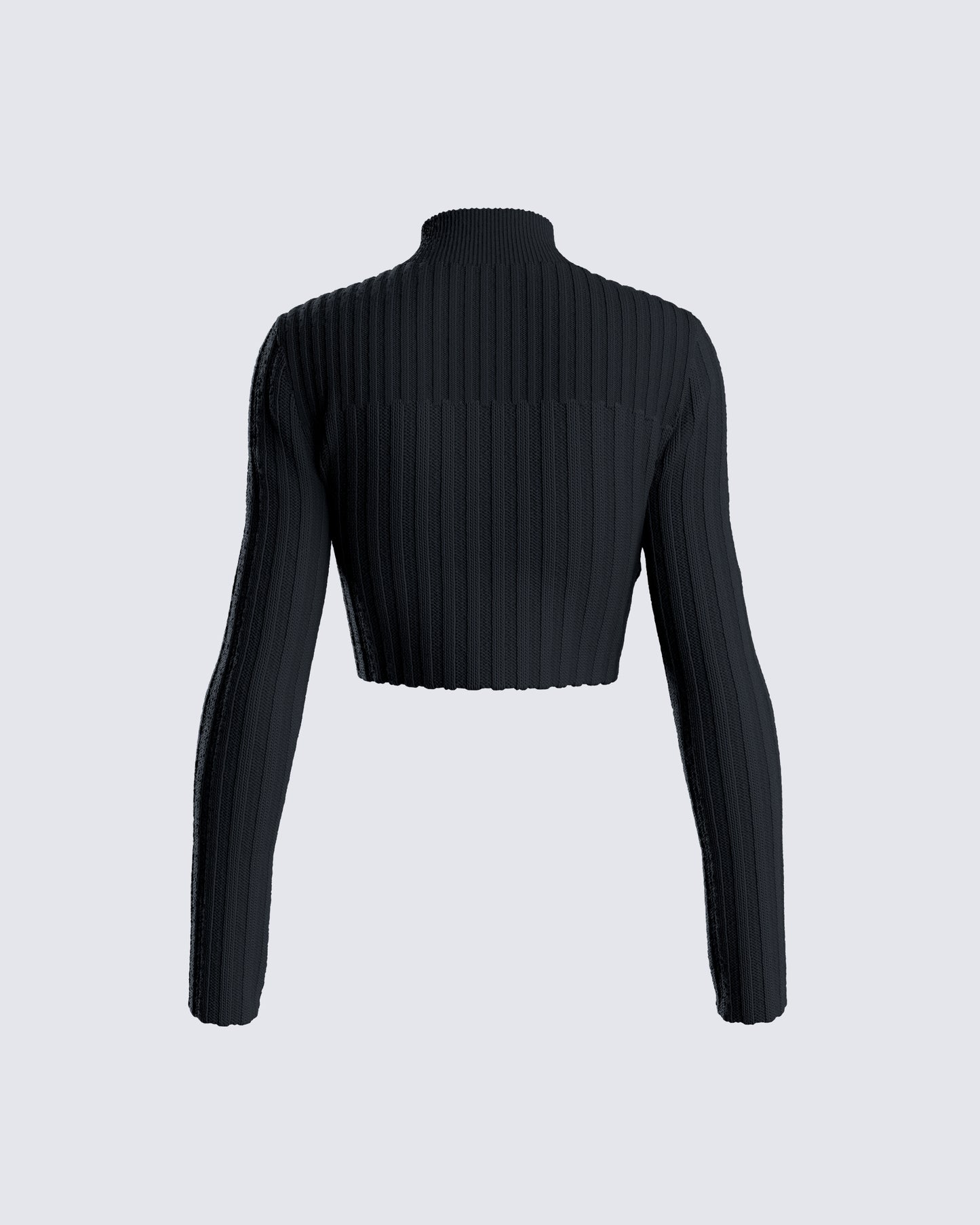 Travis Black Sweater Knit Top