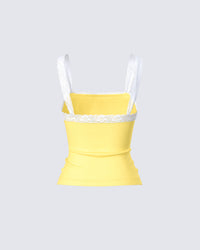 Rosalia Yellow Graphic Knit Top
