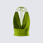 Didi Green Cowl Neck Halter Top