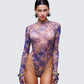 Thorne Multi Mesh Tattoo Printed Bodysuit