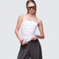 Sybil White Detachable Cami Top