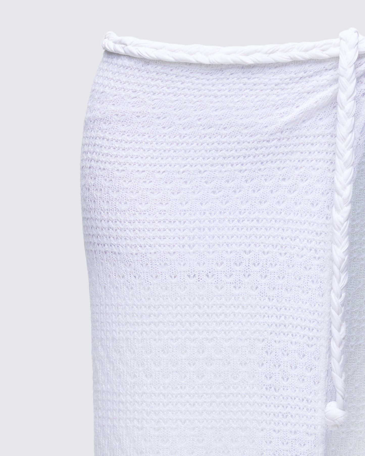 Azra Ivory Braid Waist Maxi Skirt