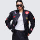 Women's black outerwear styled on model – FINESSE
