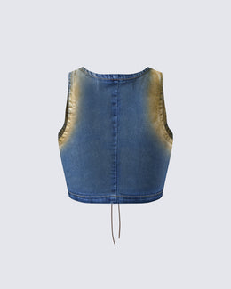 Cassidy Top - Smoke Blue