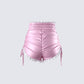 Adara Pink Ruched Mini Short