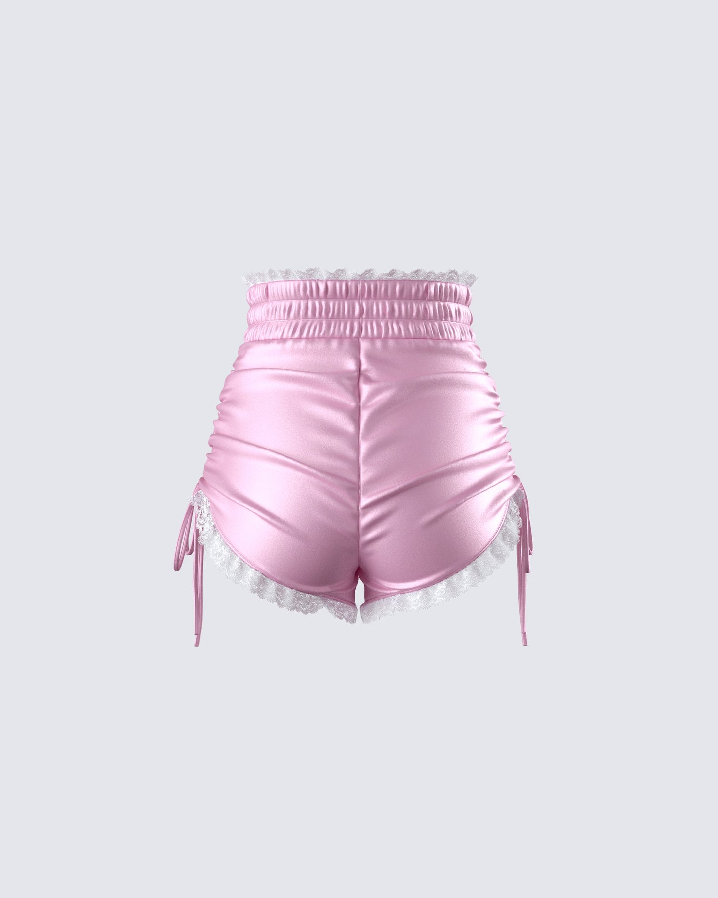 Adara Pink Ruched Mini Short