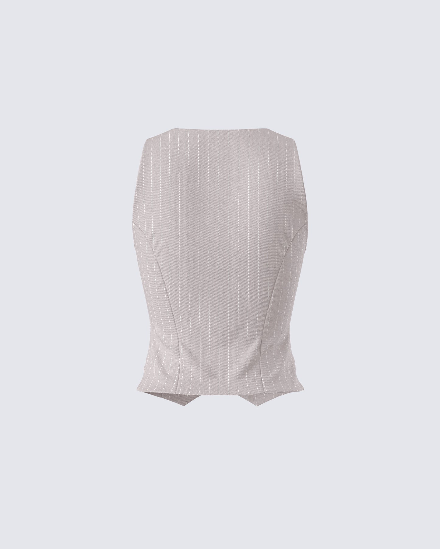 Jaelyn Beige Pinstripe Vest