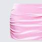 Saranna Pink Satin Micro Mini Skirt