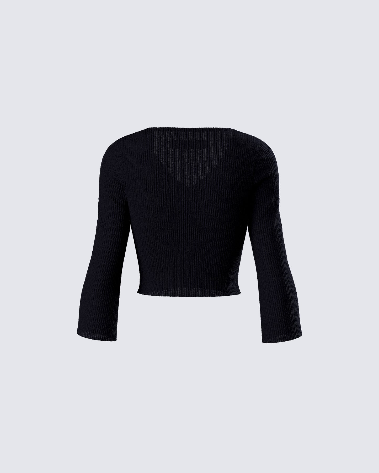 Kimmy Black Ribbed Cardigan Top